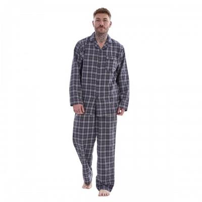 Conjunto de Pijama Longo Escovado Xadrez Keanu Masculino