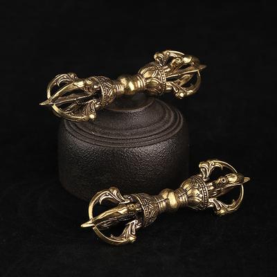 Vintage Messing Feng Shui Miniatur Heimdeko Buddhistische Magische Stößel Figur Bronze Dekorationen
