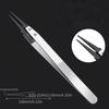 Precision Anti-Static Tweezers - Heavy-Duty Metal for Electronics, Jewelry, Crafting - No Power, Pro & Hobby Use