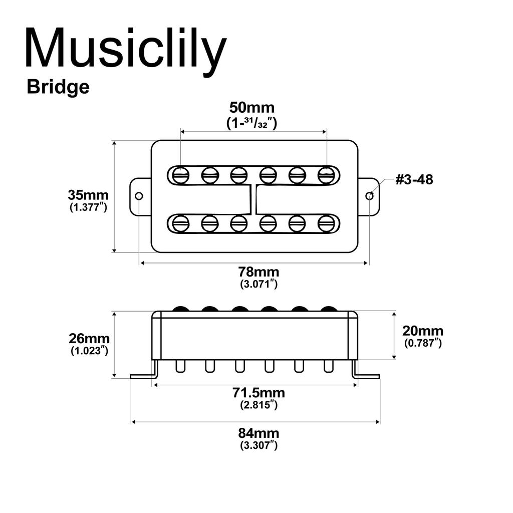 Artec TVFT Filtertron Alnico 5 Humbucker Pickup Bridge PU for Electric Gold Guitar,