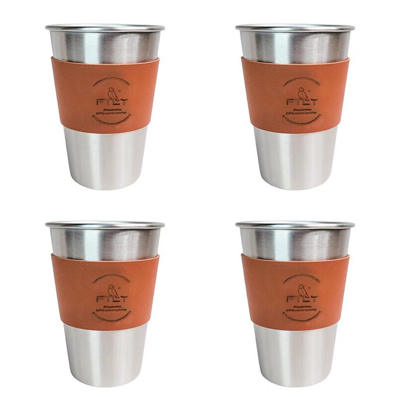 FTLY Stainless Steel Camping Mug Set (4-piece)