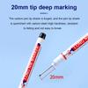 6Pcs/Set 20MM Long Nib Markers Deep Hole Head Four Color Waterproof Marker Pens For Woodworking Metal Marker Tools Art Supplies