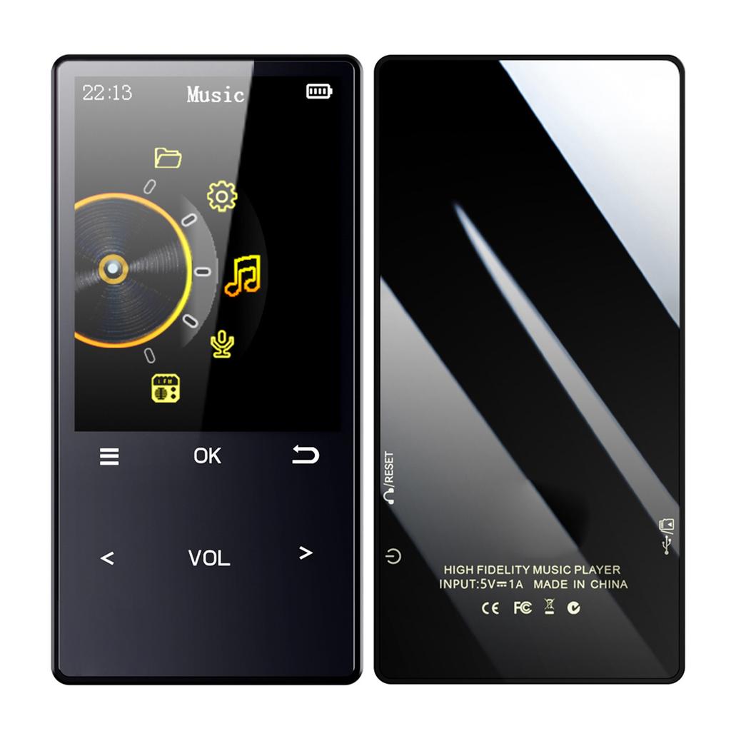 HIFI Müzik Çalar MP3 Çalar BT FM ile 128GB Genişletilebilir Hafıza 2,4 İnç Ekran HiFi Ses Kalitesi Dahili 1500mAh