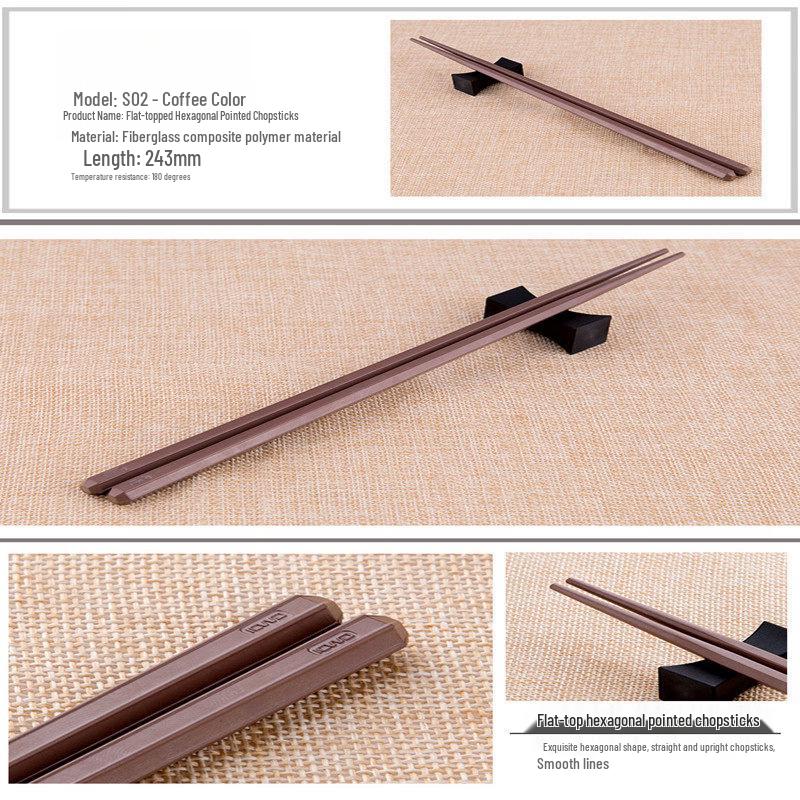 

Черные шестигранные домашние палочки для еды Ruhan