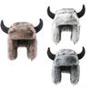 Fashionable Horn Accent Outdoor Winter Beanies With Plush Thermally Lining Soft Hat Perfect For Ski Trip Enthusiasts