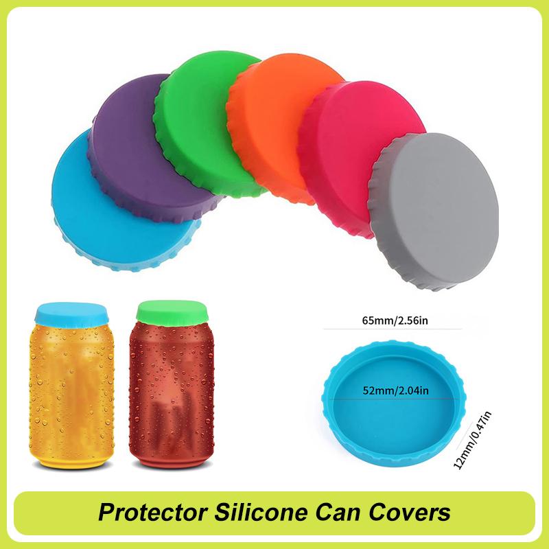 1Pcs Soda Lid Covers Multi-color Beverage Can Protector Silicone Can Covers Beer Bottle Cap Tin Can Soda Coke Leak-Proof Cap
