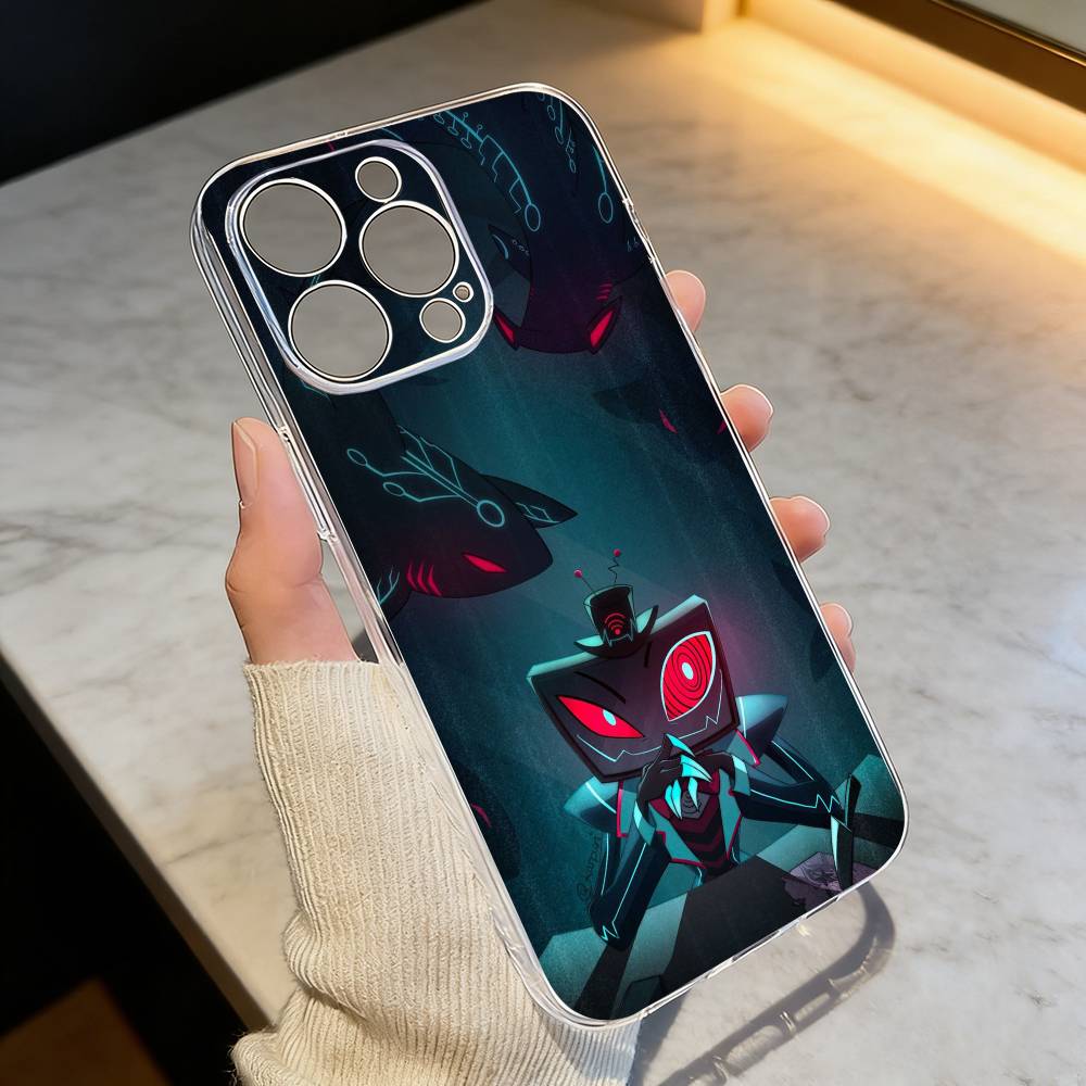 Hazbin H-Hotel V-Vox Handyhülle für iPhone 17 16 15 14 13 12 11 Mini Pro Max Plus Transparente Hülle