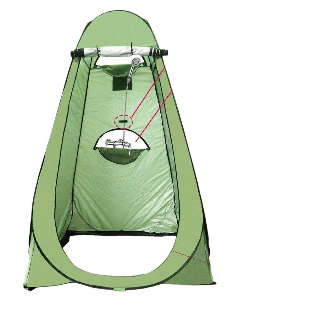 Cort pentru baie în aer liber, pliabil, îngroșat, argintiu, periaj, rezistent la lumină, portabil, pentru uz casnic, toaletă simplă, rezistentă la rece, caldă