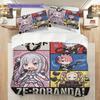 Printed Duvet Cover Set with ReZero Theme & Pillowcase Daily Use Bedroom Ornament-kwq373