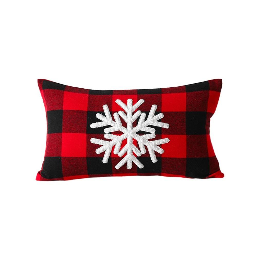 

INS Style Christmas Plaid Pillowcase Christmas Tree Cushion Cover Throw Pillowcover Sofa/Bed Style F