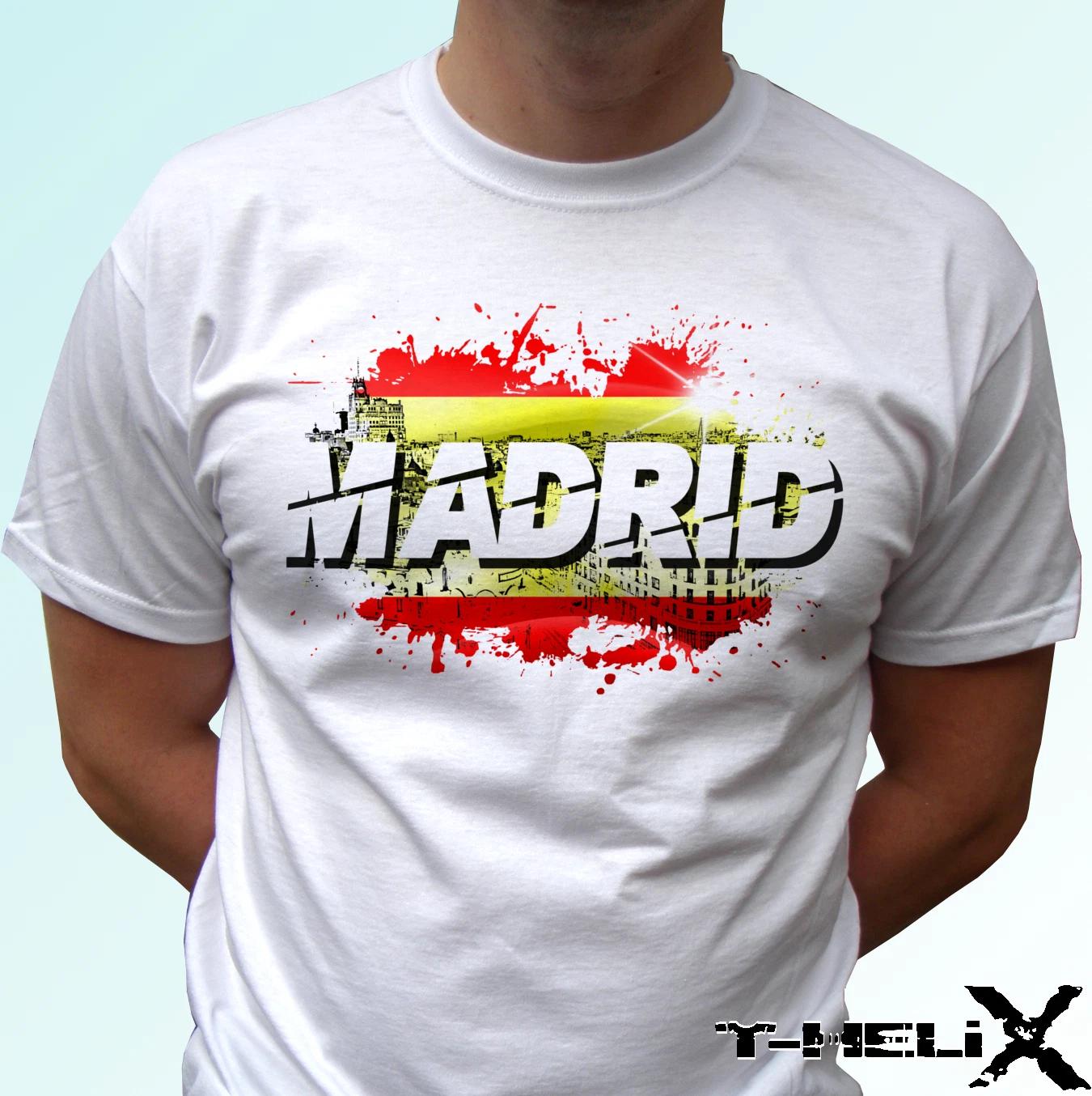 

Madrid - white kids boys T-Shirt top Spain flag design s s kids baby sizes 110