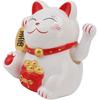 5.5inch Fortune Cat, Battery Operated Japanese Lucky Cat with Waving Arm Chinese Feng Shui Deoration Maneki Neko for Fortune Money and Good Luck, for