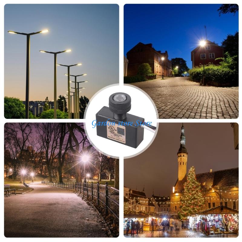 B0KB 2Pcs Light Photocell Sensors Lighting Switches Waterproof Photoelectric Switches for Street Light Easy to Install