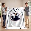 Oilers Logo Blanket Design Print Blanket Soft and Cozy Perfect for the Living Room Bed Sofa or a Nap,gift
