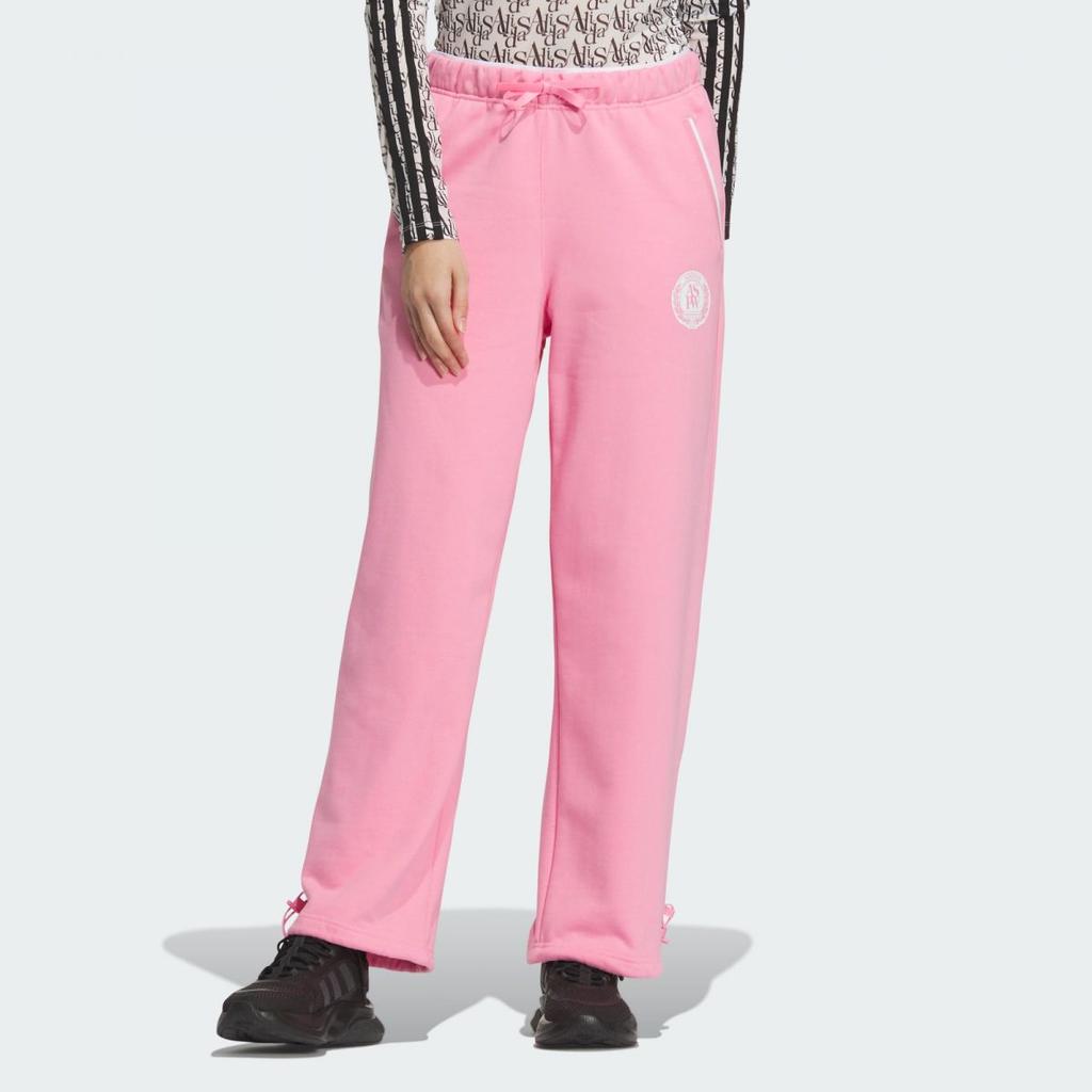 New Adidas W Verbiage Pt1 Knitted Sports Pants Women's Blessing Pink JD3470