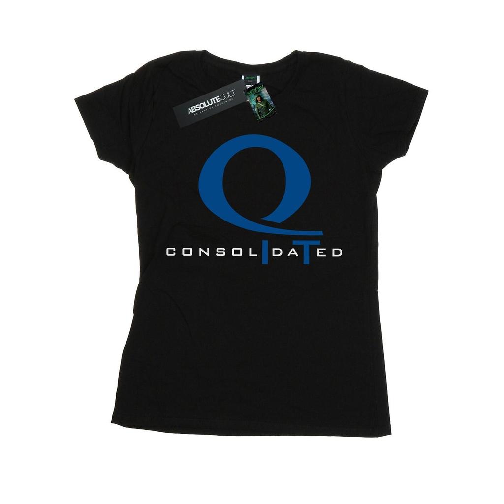 DC Comics Womens/Ladies Arrow Queen Consolidated Logo Cotton T-Shirt