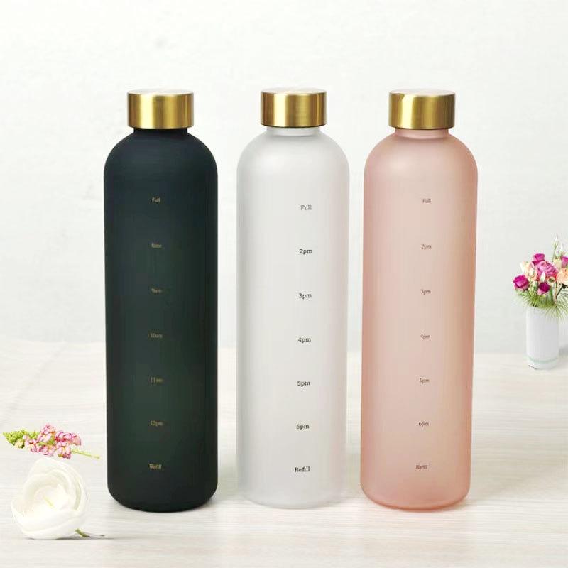 Tritan 1000ml Gradient Sports Water Bottle - Large Capacity, Portable, Outdoor Fitness Cup 1L