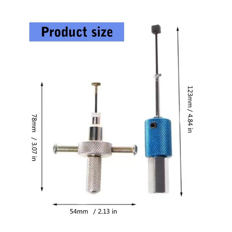 Narzędzie do naprawy zamka drzwiowego Zestaw wytrychów Narzędzie do naprawy domowej Ściągacz do zamków dyskowych z długim uchwytem dla technika naprawczego Akcesoria