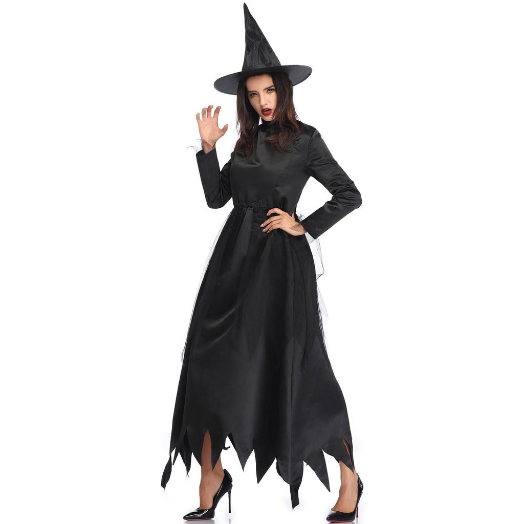 Witch Costume, Stage Costume Cospay Evil Wizard Costume, Cosplay Halloween Costume