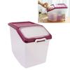Rice Container PP Sealed Clear Rice Dispenser Flour Storage Bin with Cup for Kitchen Grain Dry Food Pet Food