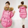 Women's Loose Fit Cotton Jacket with Thick Fur Collar and Plus Size