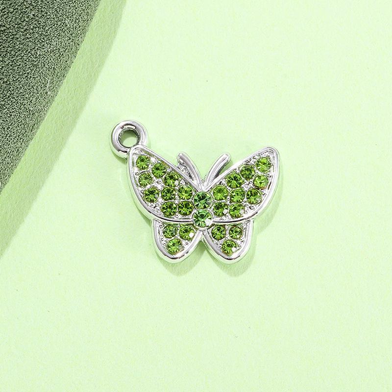 Breloque Pendentif Papillon Strass Coloré pour Bijoux, Charme pour Bracelets, Chevillères et Colliers DIY