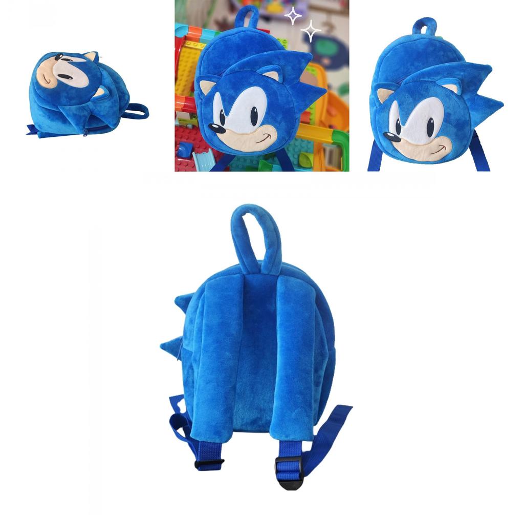 Sonic Plüsch Schultasche Bunter und Modischer Rucksack für Kleinkinder und Kinder