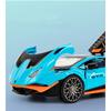 1/24 Lamborghini HURACAN STO Alloy Sports Car Model Diecast Metal Toy Racing Car Model High Simulation Collection Sound and Light Kids Gifts