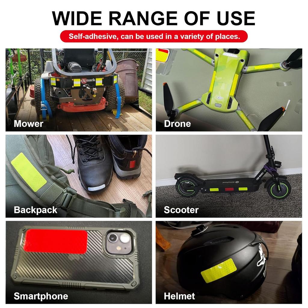 10 Stück/Set Auto Motorrad Stoßstange Reflektierende Sicherheitsstreifen Aufkleber Verbessern Sie Ihre Nachtfahrtsicherheit Stil für Auto Anhänger Fahrrad