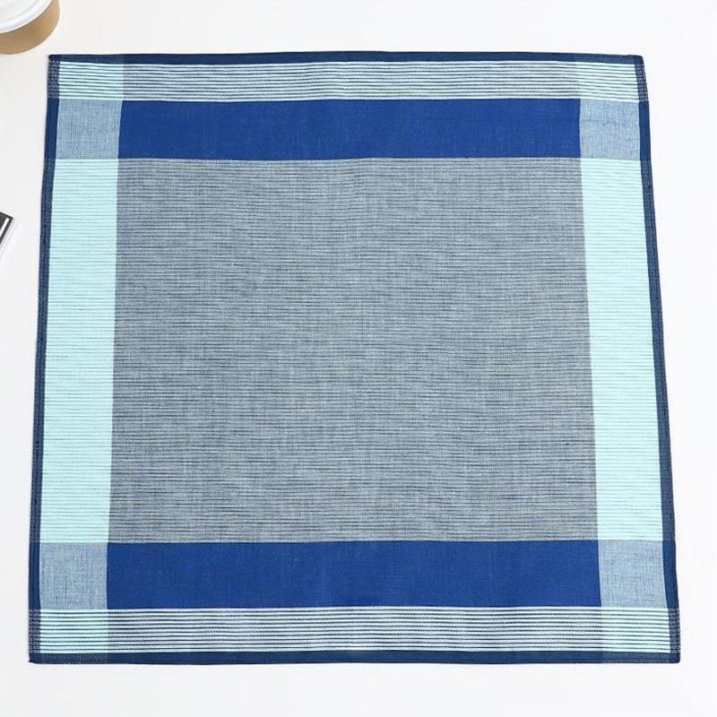 3 szt. Bawełniane 43x43cm Eleganckie Męskie Chusteczki do Ocierania Potu Artykuły Ślubne Barwiona Przędza Krata Nie Blakną Kwadratowe Chusteczki