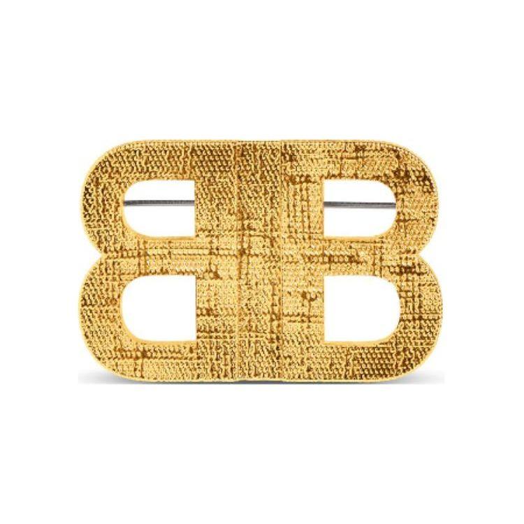 Balenciaga Logo Shaped Design Brooch Women accessories Gold 782980TZ79G0705 F,Gold