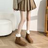 Thick Soled Snow Boots for Women In Winter  Short Sleeved Boots with Fleece and Birkin Warm Cotton Shoes
