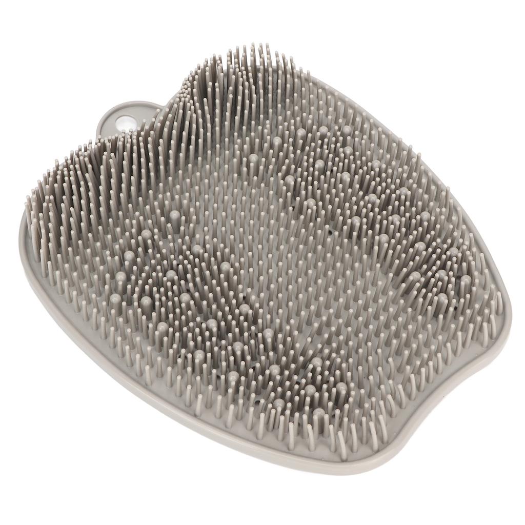 Shower Foot Scrubber Mat Pad Exfoliate Massager with Non Slip Suction Cup Bath Brush Grey
