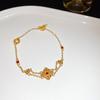 Bracciale Regolabile in Oro Vero Galvanizzato con Zir*****val Diamond, Lusso Leggero, Bracciale alla Moda di Alta Gamma, Gioiello Versatile per il Pendolarismo