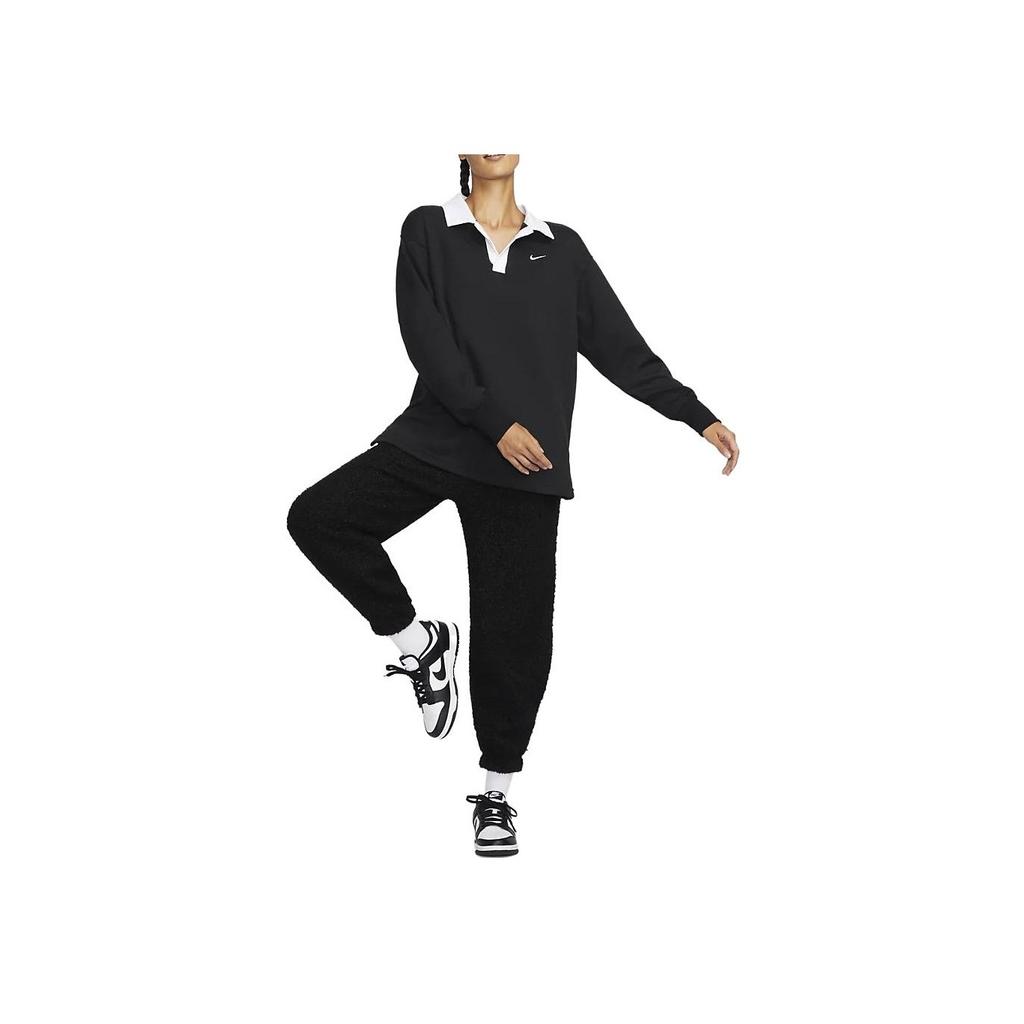 Nike Sportovní oblečení Essential Color Block Potisk Tréninkové Ležérní Volné Lehké Tričko s Límcem a Dlouhým Rukávem se Sníženým Ramenem Dámské Topy FB8721-010