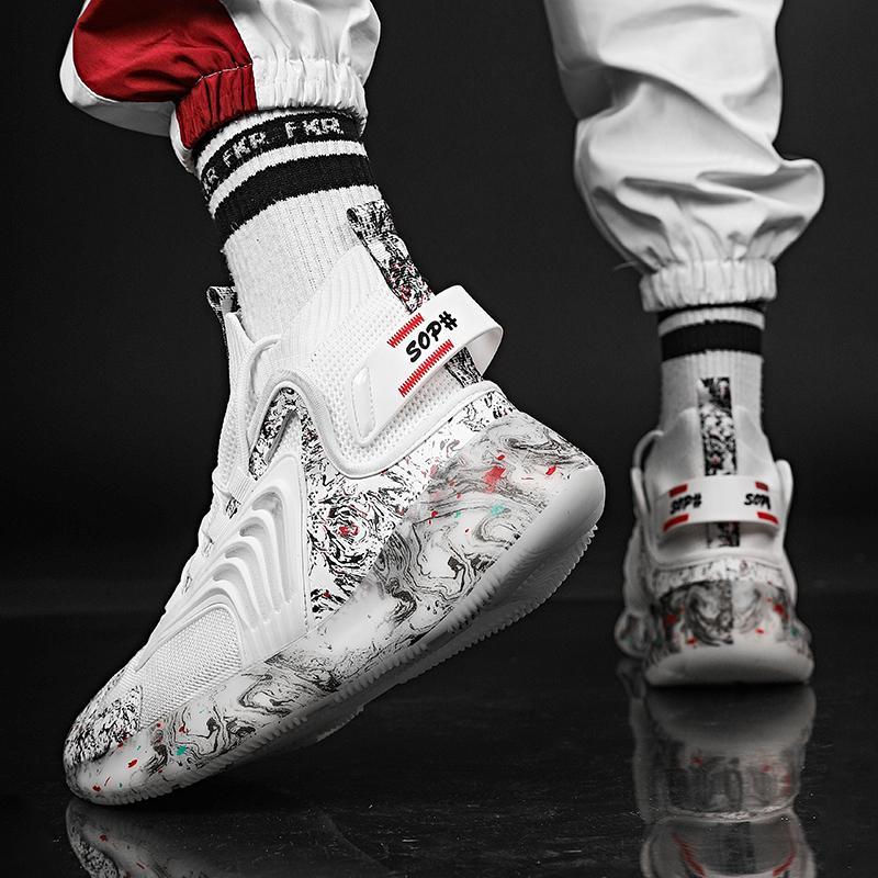 35-47 Unisex Modetrend Sommer Fliegende gewebte atmungsaktive große High-Top-Sport-Fitness-Schuhe