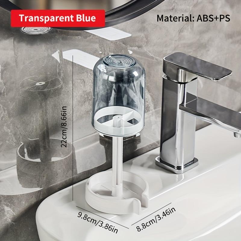1pc Modern & Clear Bathroom Toothbrush Holder with Spill-Proof Design & Waterproof Base - Freestanding Toothbrush Cup with Toothbrush Storage