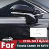For Toyota Camry 70 XV70 2018~2026 Hybrid Car Sticker Door Side Rearview Mirror Edge Frame Anti-Collision Trim Strip Accessories