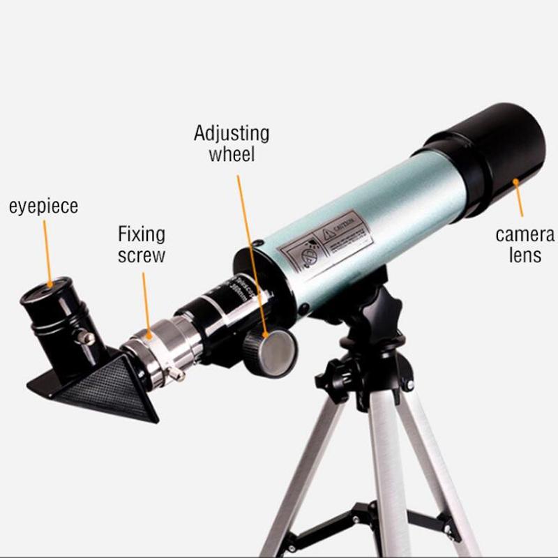 Telescop Astronomic Hd Refractor Zoom 60x Cu Trepied Monocular Pentru Călătorii în Aer Liber