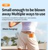 Portable USB Waist Fan with Digital Display - Large Capacity, Versatile, Mini Outdoor Neck-Hanging Design