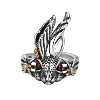 S925 Sterling Silver Prsten Rabbit Dámské Tyagin Seiko Retro Personality Otvírací Nastavitelný výklenek Příslušenství