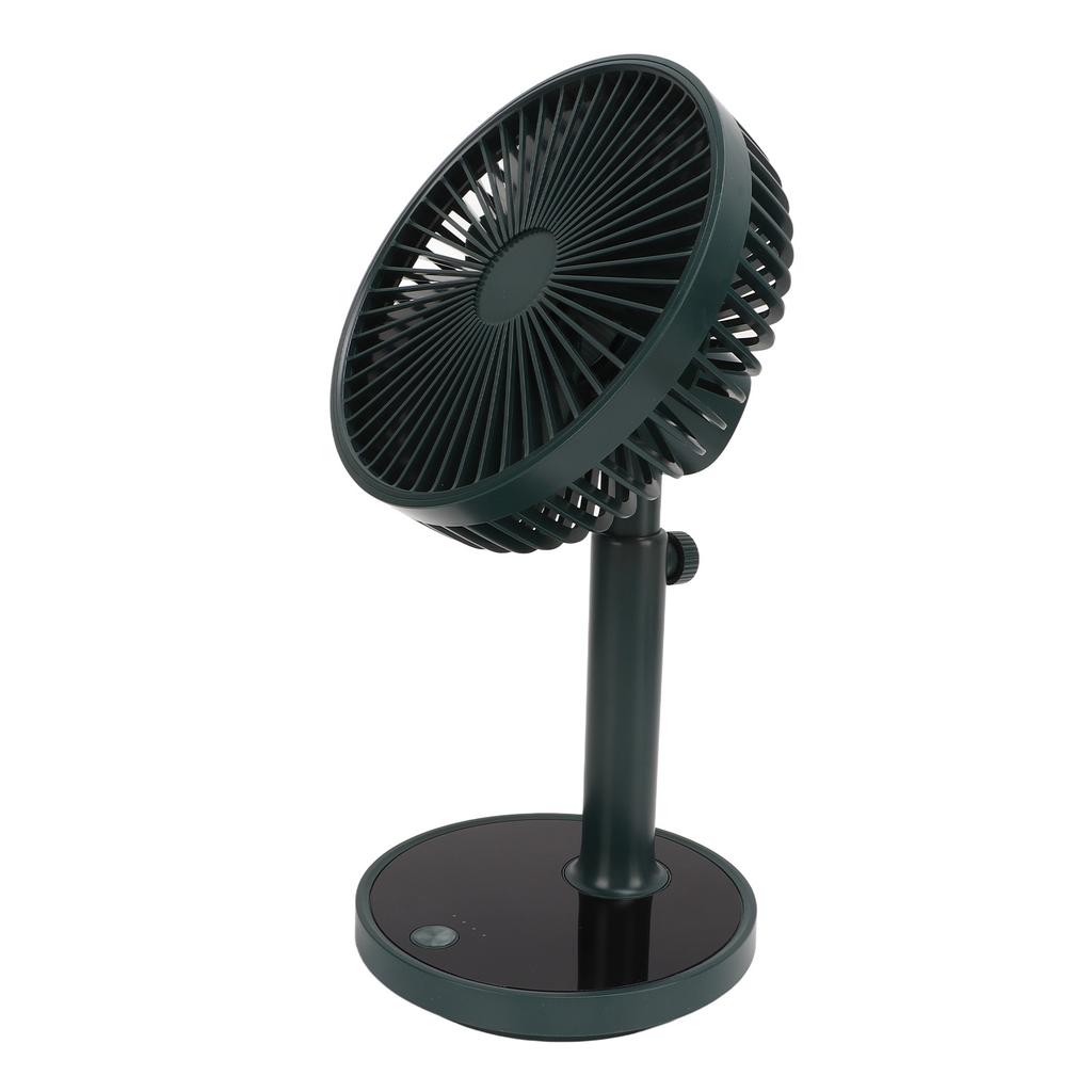 Desktop Fan Multifunctional 4 Speeds Adjustable Low Noise Portable USB Table Fan for Home Office Outdoor Camping Green