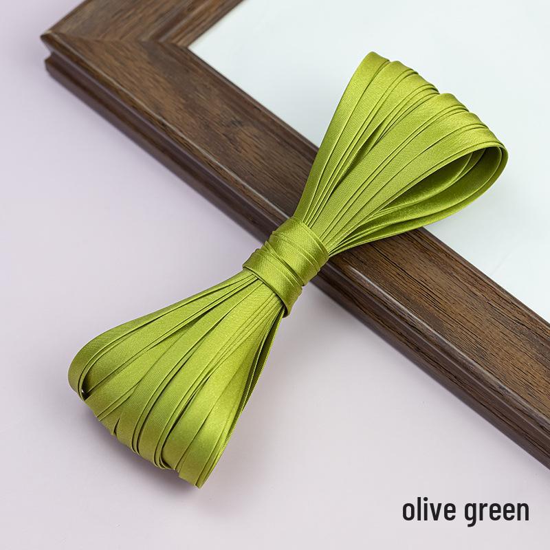 Hengmeihe Satin Cheongsam Paspelband - 0,6 cm Bügelfreie Saumeinfassung für Bekleidungszubehör