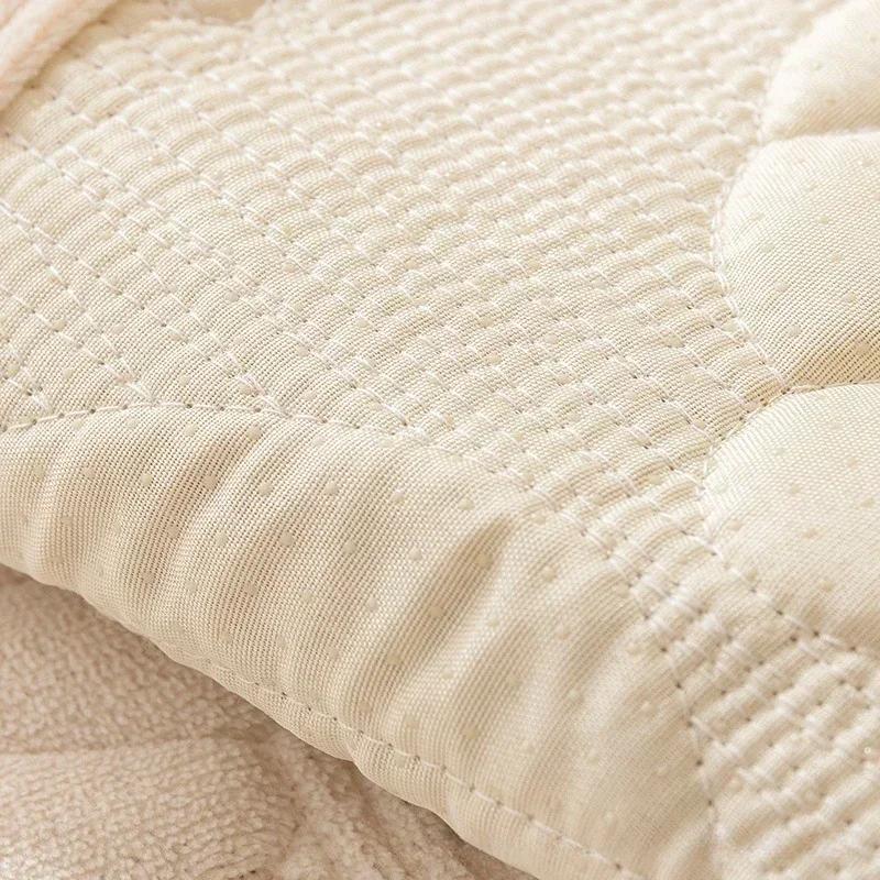 Leaf Patterned Plush Sofa Cushion Pillowcase Solid Color Anti Slip Winter Sofa Towel Wave Edged Diamond Patterned Sofa Cover