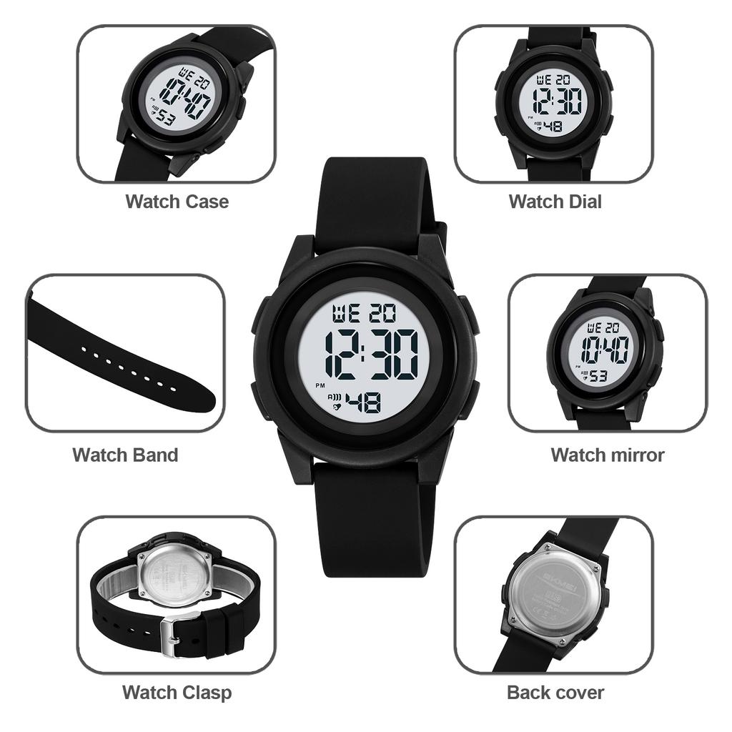 MODEL 2429 Children's Sports Glow-in-the-Dark Waterproof Digital Watch