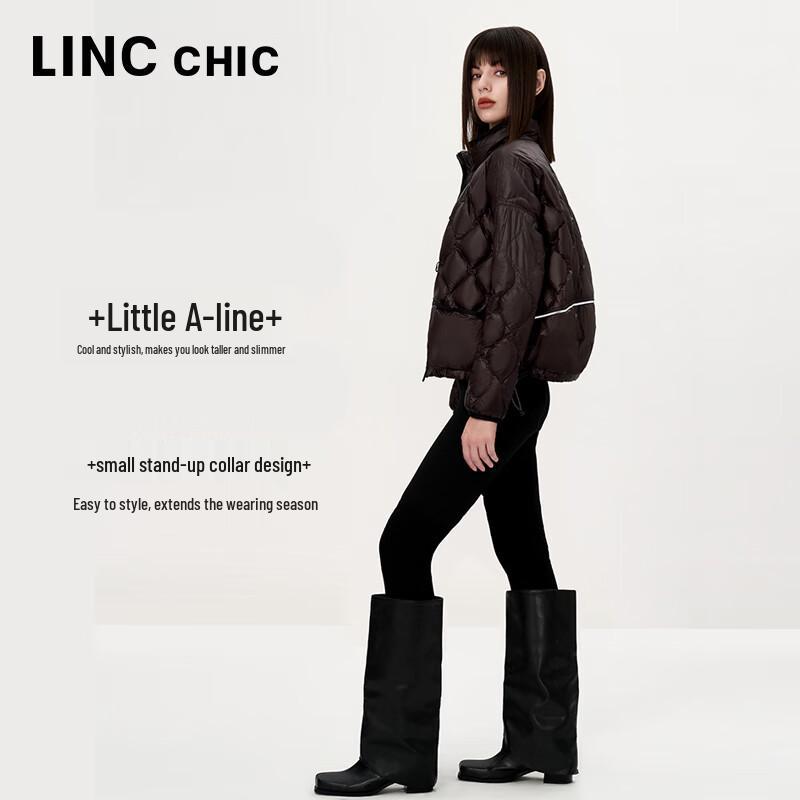 Jinyujie Women's 2024 Autumn Lightweight Duck Down Stand-Collar Jacket