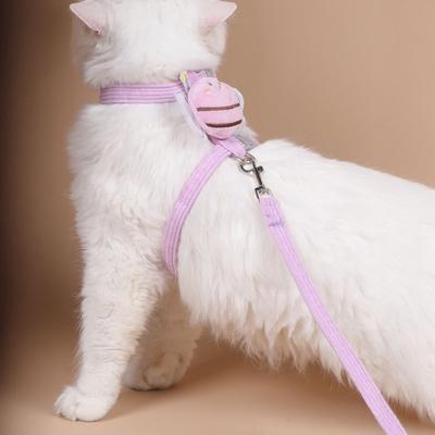 Set Guinzaglio Pettorina per Gatto Regolabile Cartone Animato Ape Pettorina per Animali Domestici per Cani Piccoli Medi Gatti Antifuga Collare Guinzaglio per Animali Domestici per Passeggiate all'Aperto
