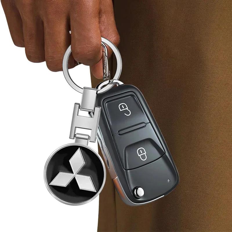 Car Metal Key Chain Hanging KeyChain Best Gift Key Ring Jewelry For Mitsubishi ASX Lancer Pajero Outlander L200 EVO Lancer EX