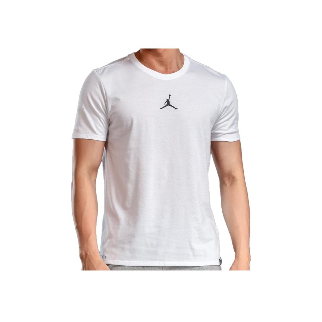 Jordan Iconic Quick-Dry Training Sports Short-Sleeve T-Shirt Men Tops White AR7416-101