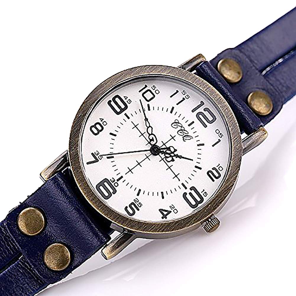 ZooooM Bracelet-style Watch Design Needle Dial Fake Watch Band Military Fashion Casual Stylish Analog (Vintage Braun) ZM-BURETOKE-BR